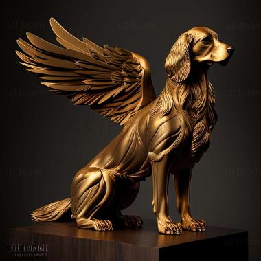 3D model Medium Vendean Griffon dog (STL)